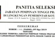 Pengumuman seleksi Terbuka JPT Pratama Kota Bogor
