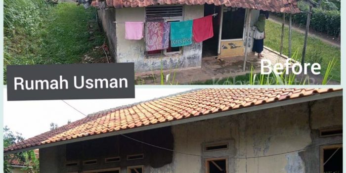 Sumringah, 25 Rumah Warga Kencana Kota Bogor di Bedah rumah usman