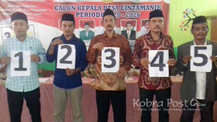 Pengundian Nomor Urut Calon Kades Cintamanik Berjalan Lancar