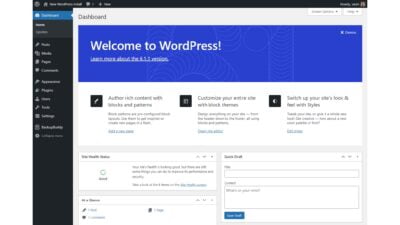 dashboard wordpress