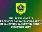 Publikasi Kinerja DPMD Kabupaten Bogor