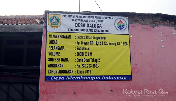 Pembangunan Jalan Lingkungan Desa Galuga Diduga Asal Jadi