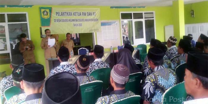 Pelantikan 66 Ketua RT dan 22 Ketua RW Desa Cigudeg