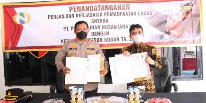 Polres Bogor dan PTPN VIII Jalin Kerja Sama Pemanfaatan Lahan