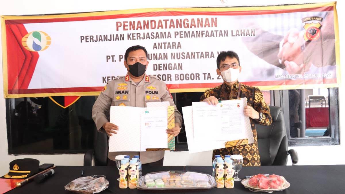 Polres Bogor dan PTPN VIII Jalin Kerja Sama Pemanfaatan Lahan