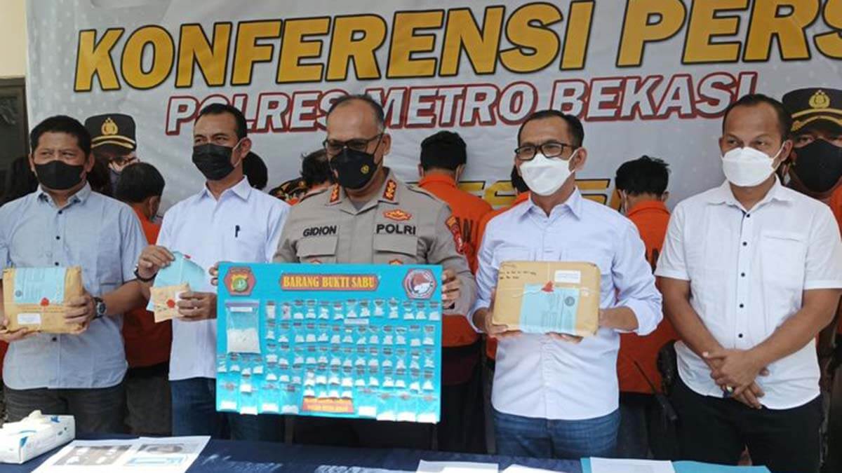 11 Tersangka Narkoba Tertangkap di Bekasi