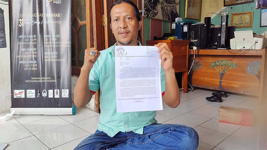 Rumah Kreatif Keboen Sastra Surati Presiden Jokowi ketua yayasan keboen sastra