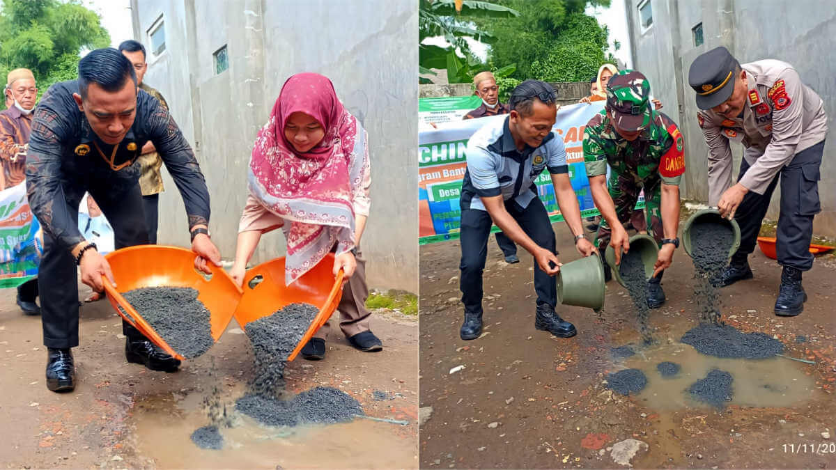 Cegah Banjir dan Longsor Desa Sukaraja Bangun TPT dari Samisade