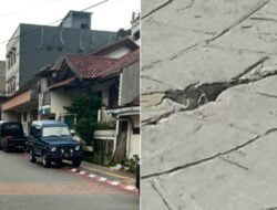 Baru 1 Tahun Betonisasi Jalan Rangga Gading Sudah Rusak