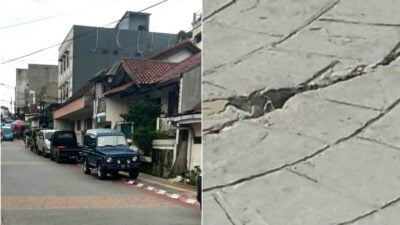 Baru 1 Tahun Betonisasi Jalan Rangga Gading Sudah Rusak