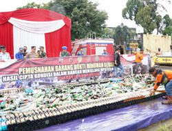 Polresta Bogor Kota Musnahkan 22 Ribu Botol Minol