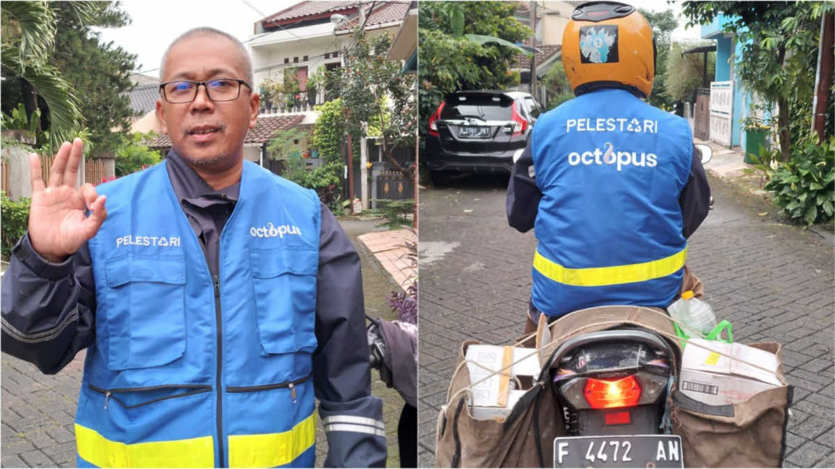 Ojol BSU Kenanga Kelurahan Babakan Siap Jemput Sampah