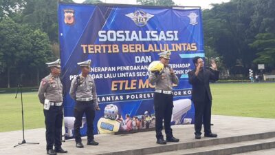 Satlantas Polresta Bogor Kota Gelar Sosialisasi Program ETLE Mobile