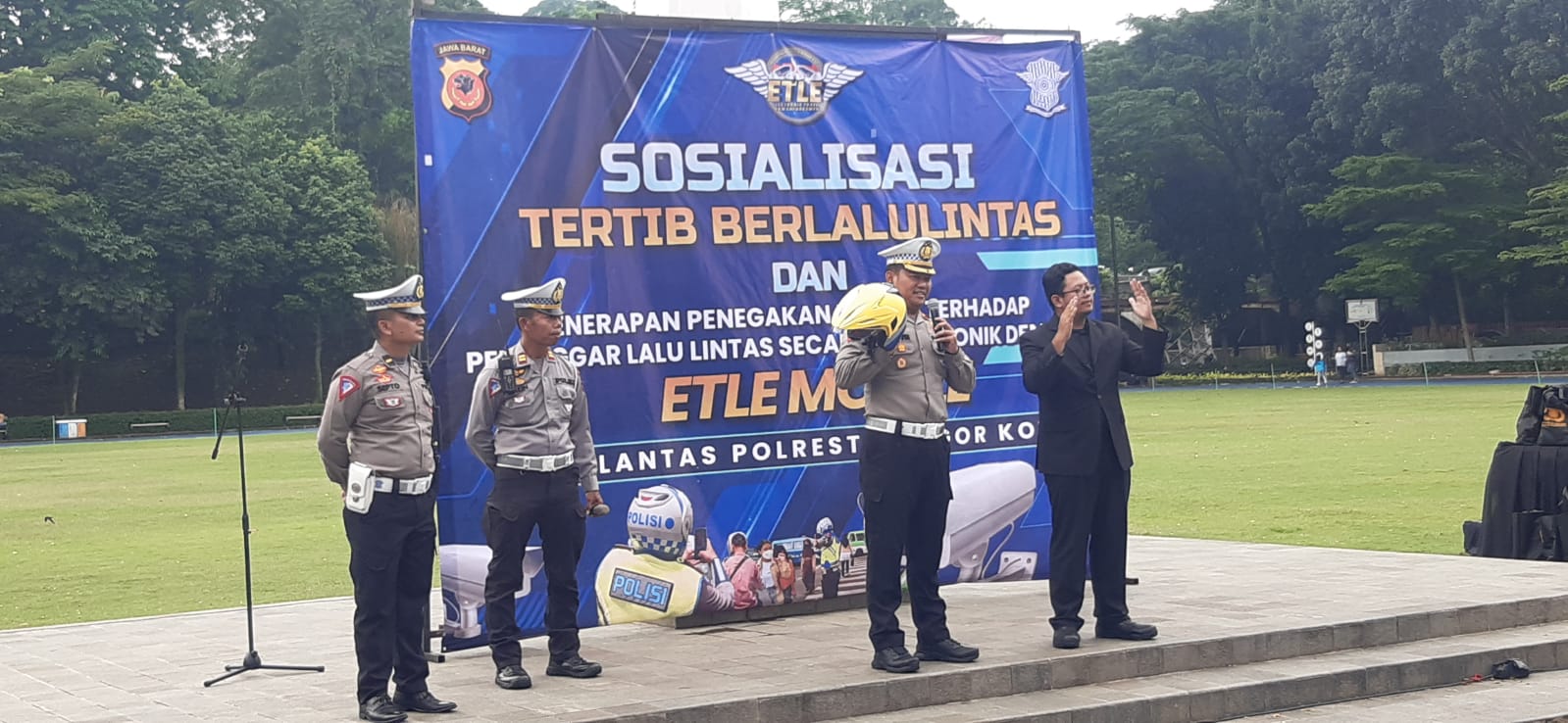 Satlantas Polresta Bogor Kota Gelar Sosialisasi Program ETLE Mobile lantas