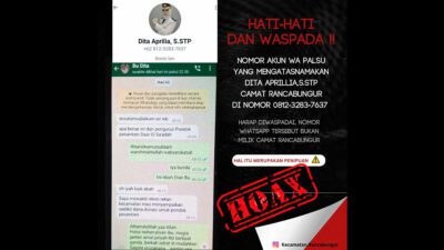 Hati-hati Akun WhatsApp Palsu Mengatasnamakan Camat Rancabungur