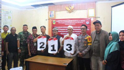 Penetapan Nomor Urut Calon Kades Pasirgaok Kecamatan Rancabungur