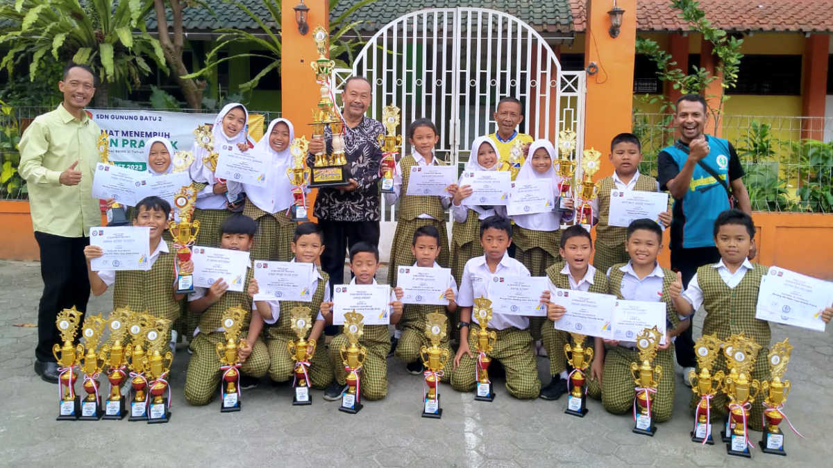 lomba o2sn, sdn gunung batu 2 raih juara umum
