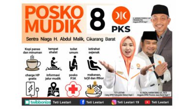 Posko Mudik 8 PKS, Teti Lestari Bacaleg Bekasi Siapkan 4 Kios