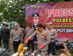 13.333 Knalpot Brong Dimusnahkan Polresta Bogor Kota