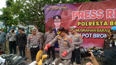 13.333 Knalpot Brong Dimusnahkan Polresta Bogor Kota