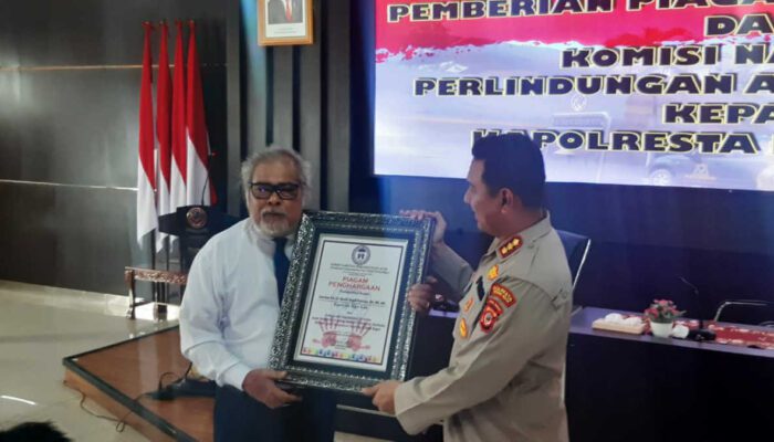 Polresta Bogor Kota Dapat Penghargaan dari Komnas PA