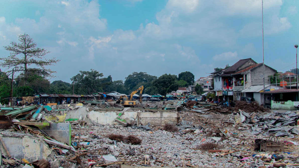 Bakal Dibangun Pasar Modern, Pasar Induk Jambu 2 Diratakan