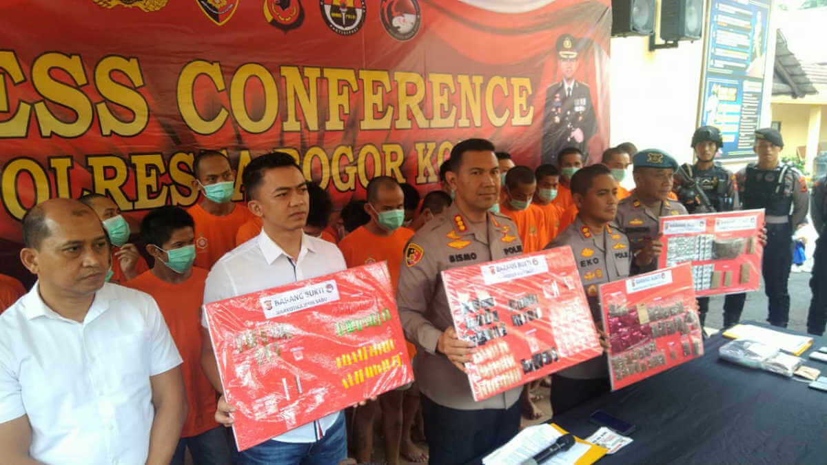 Dalam 2 Bulan Polresta Bogor Kota Tangkap 33 Tersangka Kasus Narkoba