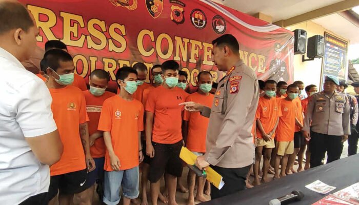 Dalam 2 Bulan Polresta Bogor Kota Tangkap 33 Tersangka Kasus Narkoba