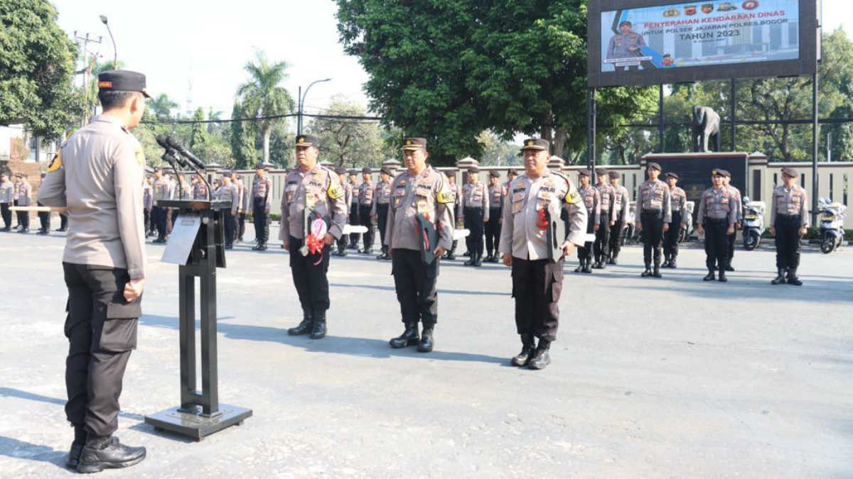 Polres Bogor Serahkan 16 Sepeda Motor Dinas Untuk Polsek sepeda motor