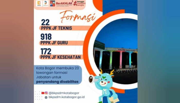 Pemkot Bogor Buka Pendaftaran Tenaga PPPK 2023
