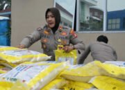 Peringati HUT Ke 72 Humas Polri, Humas Polres Bogor Bagi-bagi Beras
