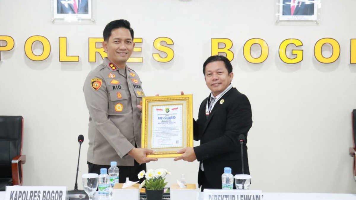 Polres Bogor Terima Penghargaan Presisi Award dari Lemkapi 1