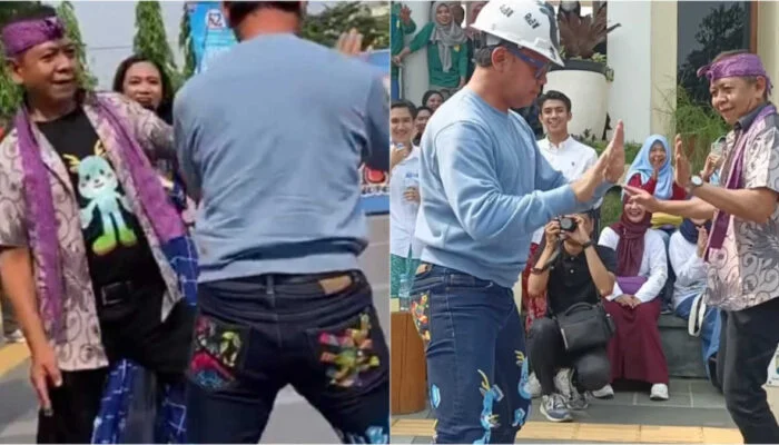 Lukisan Celana Bima Arya di Fashion Show HUT Korpri Karya Tohir Kulikulo