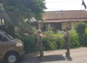 Satpol PP Kecamatan Rancabungur Tertibkan Spanduk Iklan Rokok Tak Berizin satpol