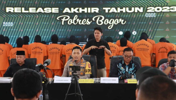 Sepanjang Tahun 2023, Polres Bogor Ungkap 1.881 Perkara