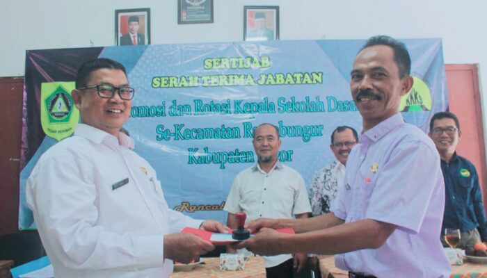 Sertijab Kepala SD Promosi dan Rotasi di Kecamatan Rancabungur