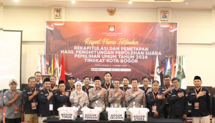 Tuntas Rekapitulasi Perhitungan Perolehan Suara Pemilu 2024 di Kota Bogor