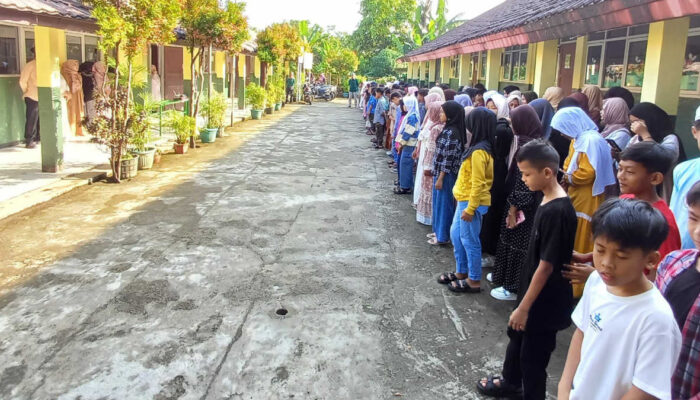 Hari Pertama Masuk Sekolah, SDN Bantarkambing 05 Gelar Halalbihalal