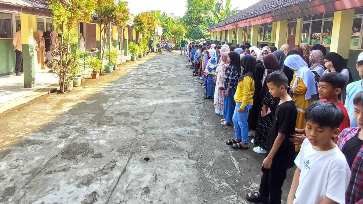 Hari Pertama Masuk Sekolah, SDN Bantarkambing 05 Gelar Halalbihalal masuk sekolah