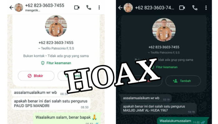 Hati-hati Akun WhatsApp Palsu Mengatasnamakan Camat Bogor Tengah