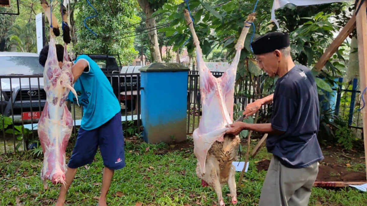 PWI Kota Bogor Sembelih 2 Ekor Kambing