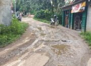 Jalan Penghubung Antar 3 Kampung di Desa Cijujung Rusak Parah