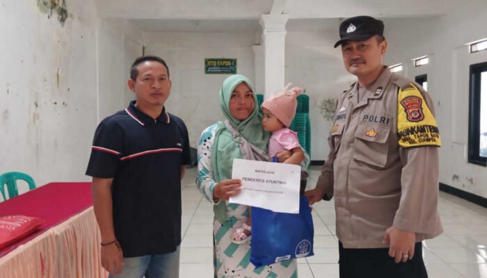 Polsek Ciampea Bantu Anak Penderita Stunting