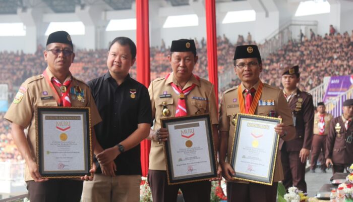 Gebyar HUT Pramuka ke-63 Tingkat Kabupaten Bogor Pecahkan 3 Rekor MURI