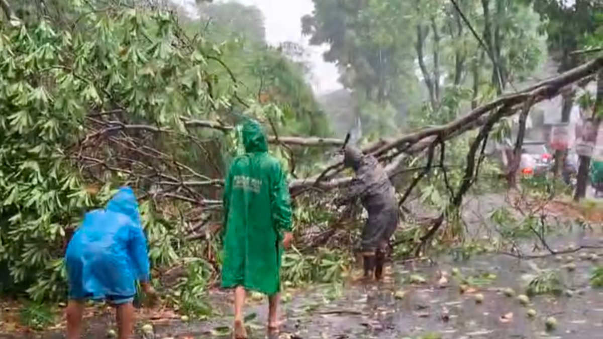 hujan deras disertai angin