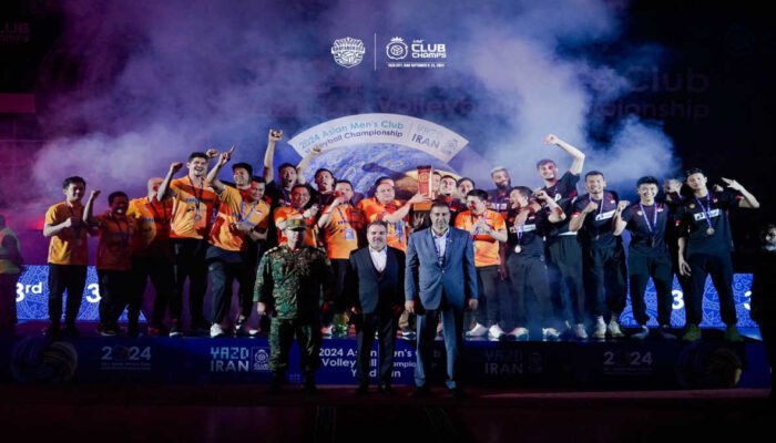 Tim Voli Bhayangkara Presisi Juara 3 AVC Men’s Club Championship 2024 di Iran