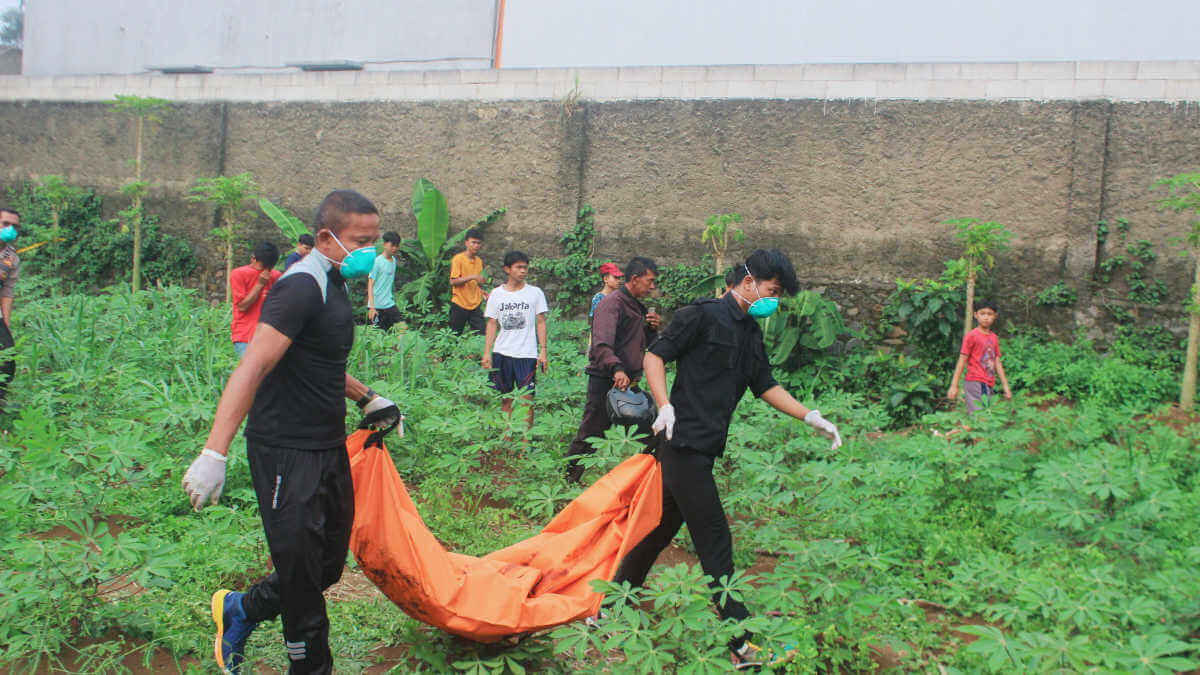 Penemuan mayat tanpa identitas Kampung Jalan Cagak Lebak RT 03 RW 04, Desa Rancabungur, Kecamatan Rancabungur, Kabupaten Bogor pada Selasa (8/10).