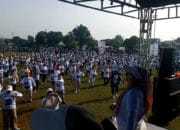 Ratusan Simpatisan Pendukung Rudy-Ade Gelar Senam Bersama