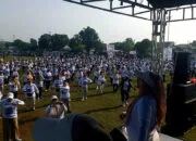 Ratusan Simpatisan Pendukung Rudy-Ade Gelar Senam Bersama