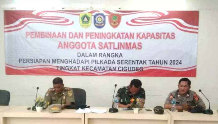 Jelang Pilkada, 150 Anggota Linmas di Cigudeg Dapat Pembekalan